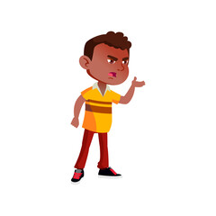 angry indian boy screaming on friend cartoon vector. angry indian boy screaming on friend character. isolated flat cartoon illustration