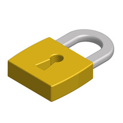 Padlock on white background animated in 3D