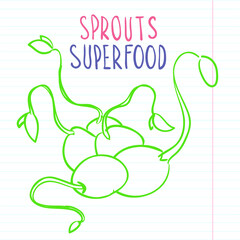 Sprouts leaf illustration
