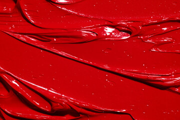 Background of red oil paint