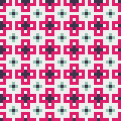 Abstract Cross Pattern generative computational art illustration