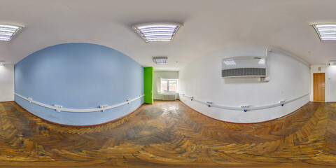 empty room without furniture. full spherical hdri panorama 360 degrees in interior white room for...