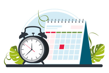 calendar, clocks, alarm clock. Schedule, organizer, timesheet.  time management concept, deadline. Appointment, important date concept. Calendar date deadline notification.