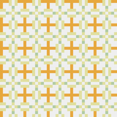 Abstract Cross Pattern generative computational art illustration