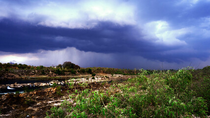clouds over the field || Jabalpur || Ghughra waterfall || India