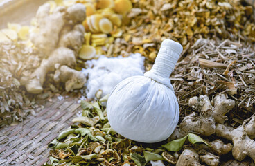 The Herbal compress ball for spa treatment