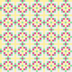 Abstract Cross Pattern generative computational art illustration