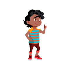 african boy thumb up in circus cartoon vector. african boy thumb up in circus character. isolated flat cartoon illustration