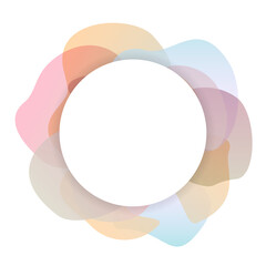 abstract soft pastel colored gradient shapes circle background