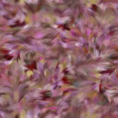 Seamless faux digital painted floral pattern print. High quality illustration. Procedural painting with realistic brush strokes in impressionistic style. Abstract art for surface design and print.