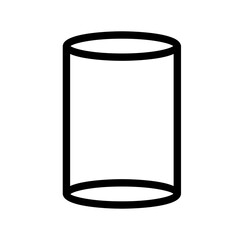 Cylinder shape icon isolated on white background 