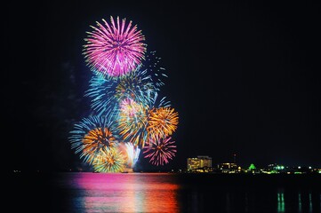 fireworks over the river