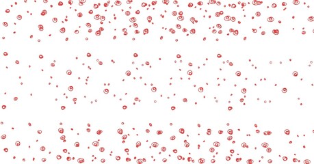 Composition of multiple red american flag swirls on white background