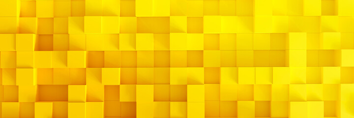 Abstract yellow background texture pattern. Square 3d rendering.