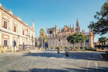 Obraz premium Seville city in the daytime, Spain