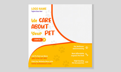 Pet Care Social Media Post Template