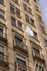 Fototapeta na wymiar Building and windows in the centre of Barcelona