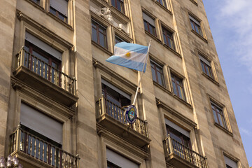 Building and windows in the centre of Barcelona