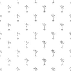 Flowers in a pot seamless pattern