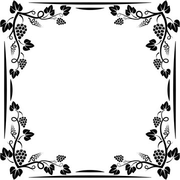 recommend clip art: grapevine frame silhouette