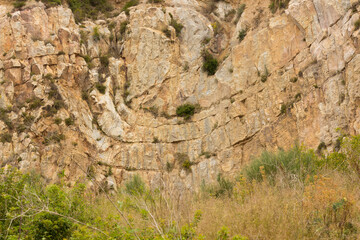 Deformation of rocks by tectonic pressure
