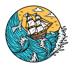 Let your dreams set sail illustration