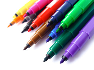 Set of colorful felt tip pen stock photo