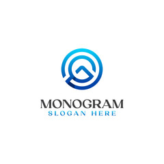 Fototapeta premium Letter G Monogram Logo Template Vector Illustration