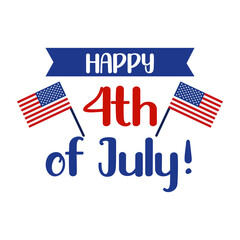 Happy Independence day, the 4th July, patriotic illustration