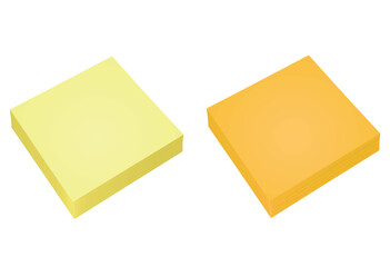 Memo pad sticky notes. vector