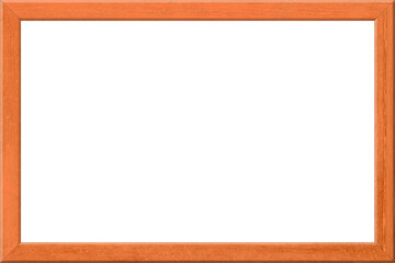 額縁 フレーム 枠 朱色の塗料を塗った木の額縁