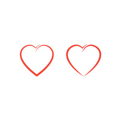 Heart icon flat vector illustration