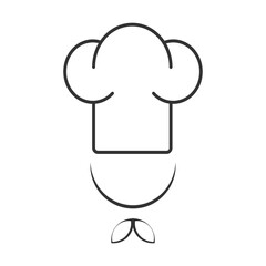 chef hat vector icon. restaurant and cook serving