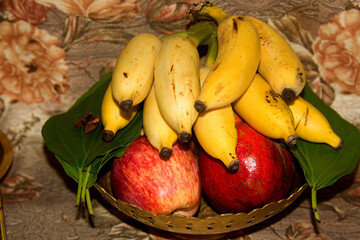 Fruits and Betel Leaves in Bowl