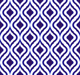 blue and white batik pattern
