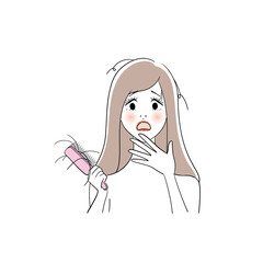 女性の髪の悩み　抜け毛