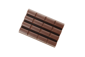 Tasty chocolate bar isolated on white background