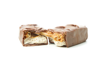 Tasty candy bar isolated on white background