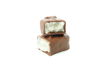 Tasty candy bar isolated on white background