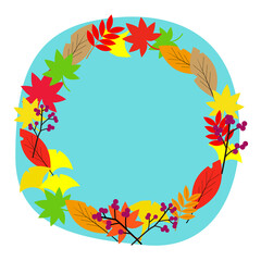 秋のフレームイラスト素材