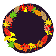 秋のフレームイラスト素材