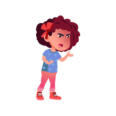 angry caucasian girl screaming at tv cartoon vector. angry caucasian girl screaming at tv character. isolated flat cartoon illustration