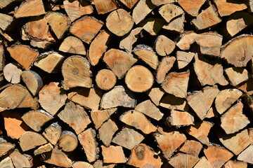 A cord of maple wood