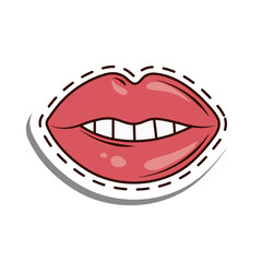 lips girlish patch