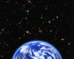 Obraz premium Magnificent earth in outer space. The elements of this image furnished by NASA.