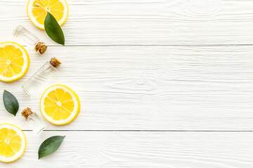 Beauty care aroma therapy with citrus essential oil and lemons