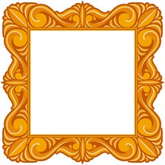 Vintage picture or portrait frame auction icon vector
