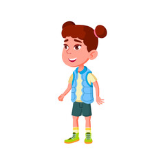 smiling girl child volleyball game cartoon vector. smiling girl child volleyball game character. isolated flat cartoon illustration