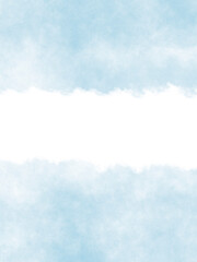 Blue abstract Watercolor texture Gradient Background. Grunge soft backdrop for invitation card any design. Hand drawn illustration of sky