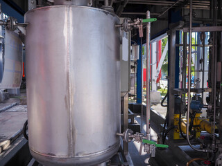 Level indicator by sight glass level type was installed in power plant for monitor and control tank or drum of boiler.